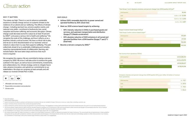 Climate action narrative with right-aligned data bars
