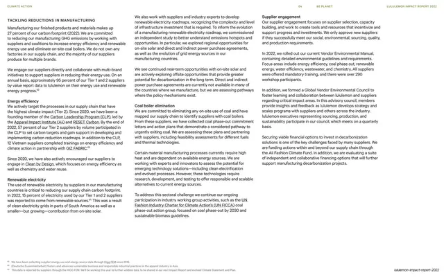 Tackling reductions in manufacturing, three-column report text