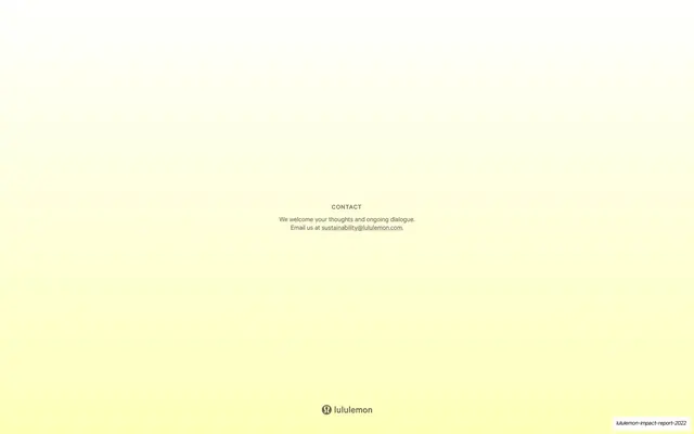 Contact closing slide with lululemon logo, minimal, light-mode, light