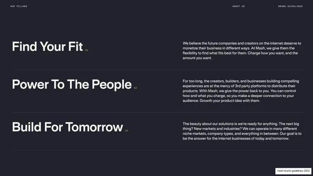 Three brand pillars