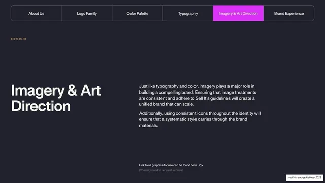 Imagery and Art Direction section divider