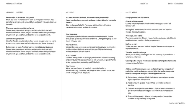 Messaging samples three-column, minimal, swiss, light