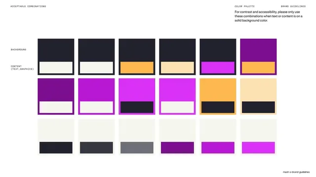 Mash acceptable color combinations, light-mode, technical, light