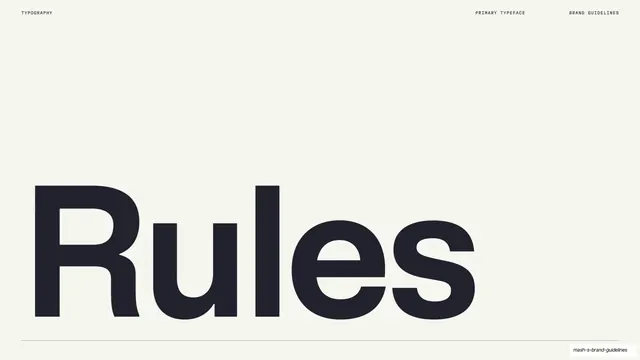 Mash Rules primary typeface title