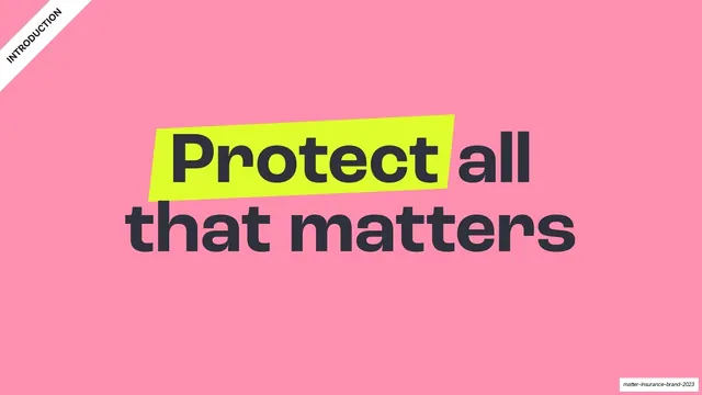 Protect all that matters statement, editorial, minimal, vibrant