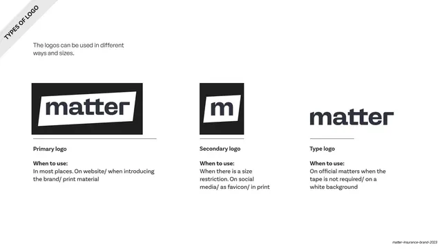 Three logo types and when to use them, editorial, swiss, light