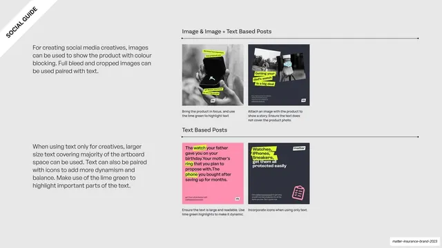 Matter social post creatives