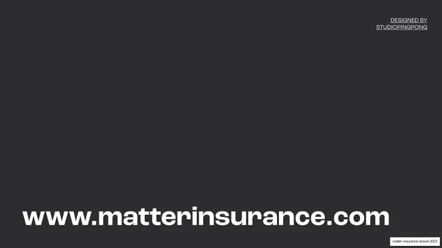 Matter closing URL slide, minimal, dark-mode, dark