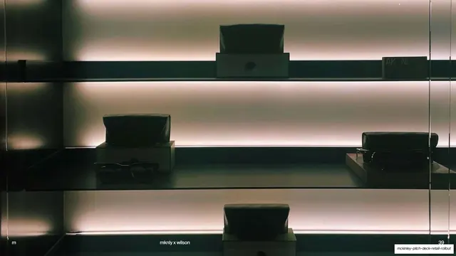 Eyewear retail display product shot, photographic, minimal, dark