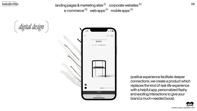 Digital design phone mockup
