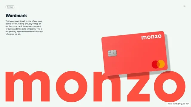 Wordmark hero with card