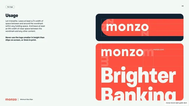 Wordmark clear space and minimum size