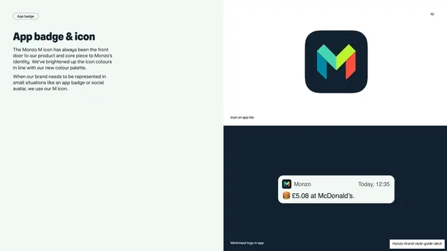 App badge and M icon