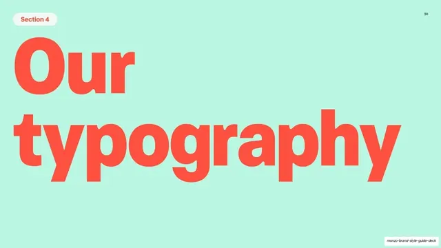 Monzo typography section divider