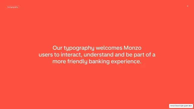Monzo typography philosophy statement