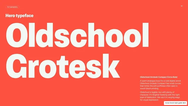 Monzo Oldschool Grotesk specimen