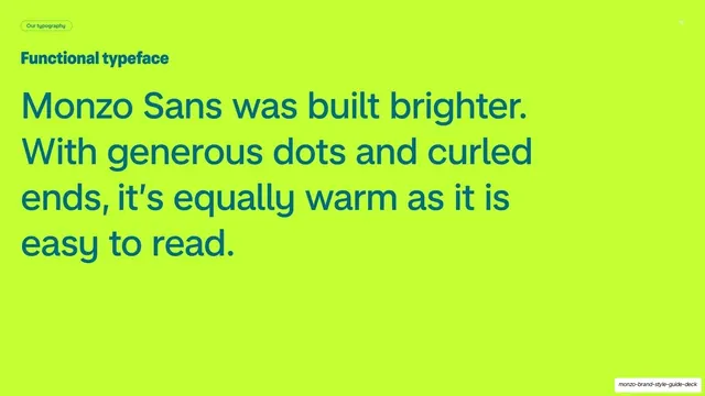 Monzo Monzo Sans specimen