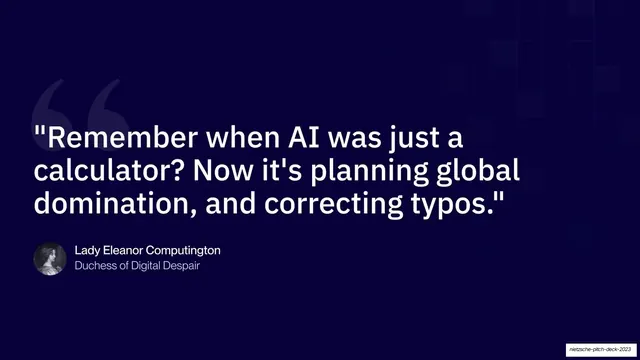 AI calculator quote slide, minimal, dark-mode, dark