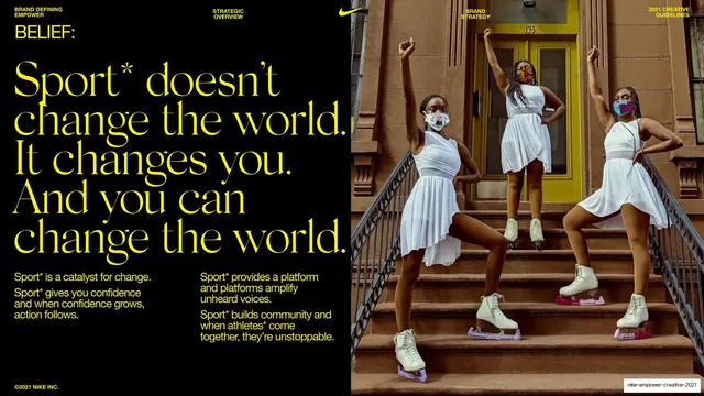 Belief statement with figure-skater triptych, editorial, dark-mode, dark
