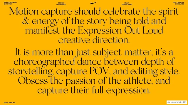 Motion capture spirit and energy statement