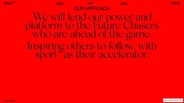 Our approach red serif statement