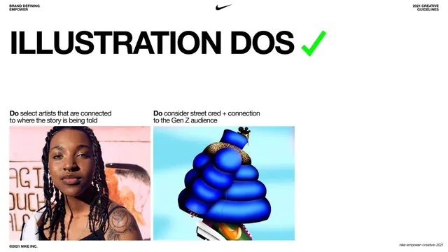 Illustration Dos artist-selection examples