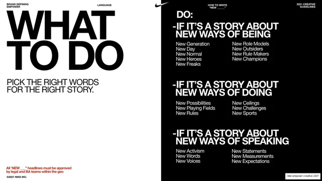 What to do, right words for the right story