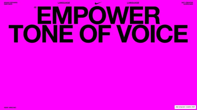 Empower tone of voice section divider