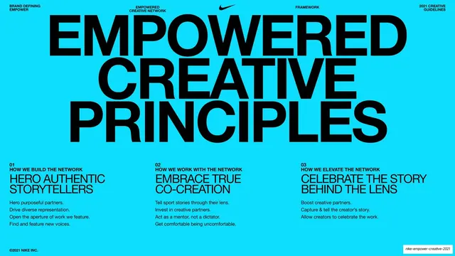 Empowered creative principles three-column