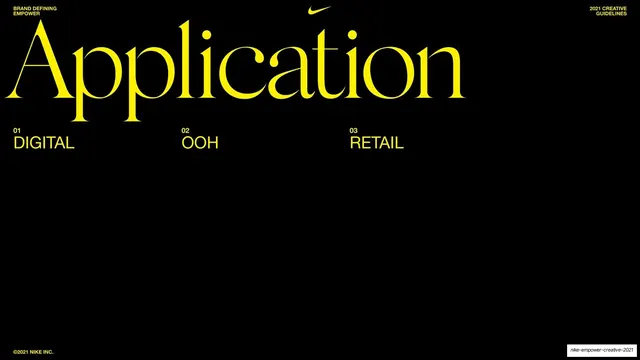 Application serif section opener