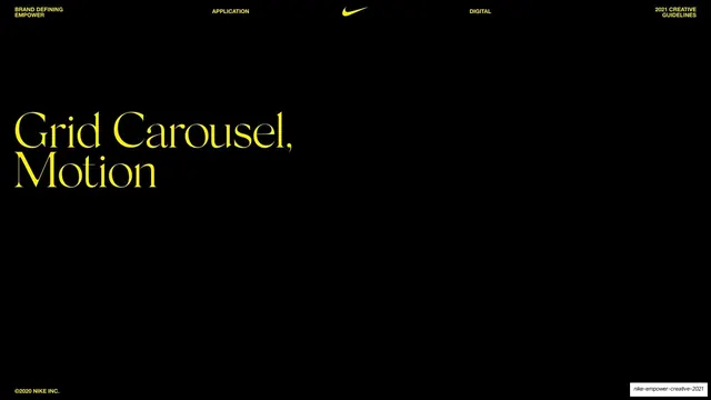 Grid Carousel, Motion intro
