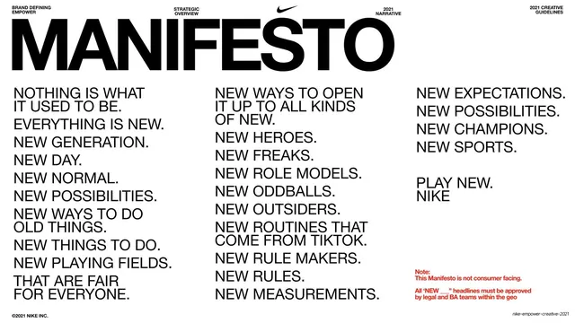 Play New manifesto wall