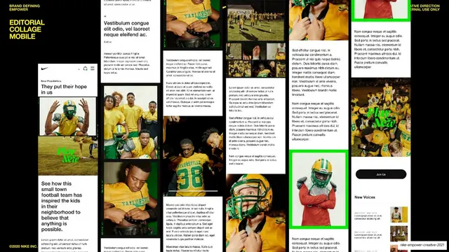Editorial Collage article page, mobile sports
