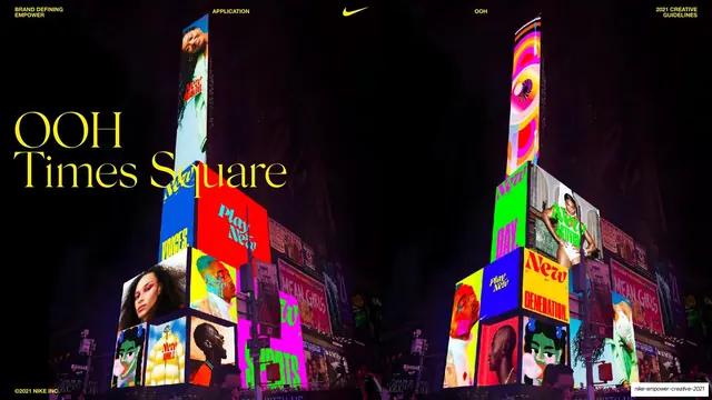 OOH Times Square dual-screen framing