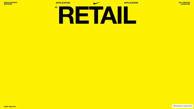 Retail application section opener