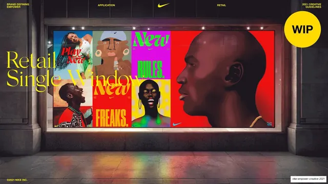 Retail single-window display mockup