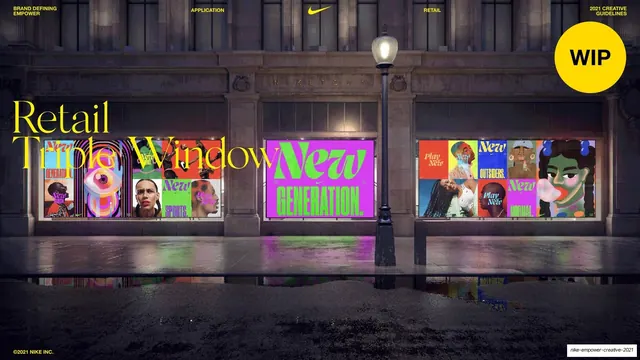 Retail triple-window installation mockup