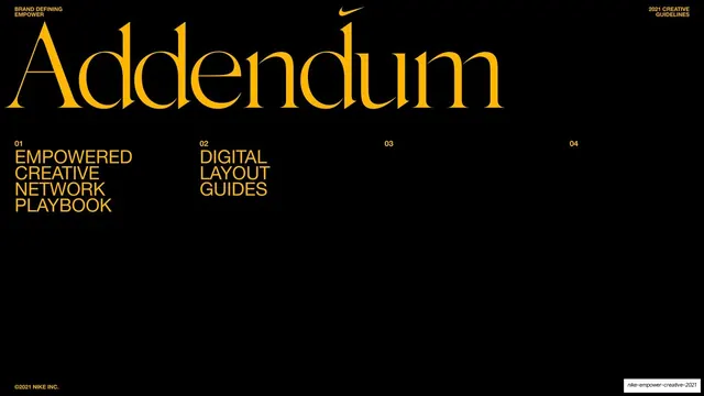 Addendum section divider