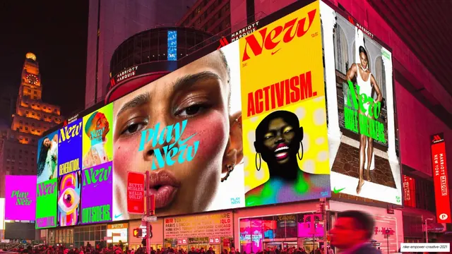 Play New Times Square OOH mockup