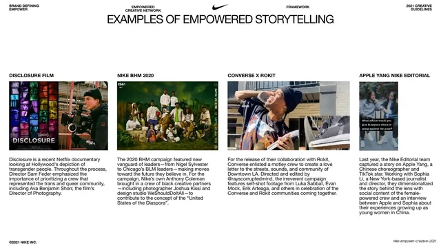 Examples of Empowered Storytelling (four-column)