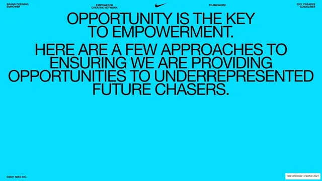Opportunity is the key to empowerment (statement)