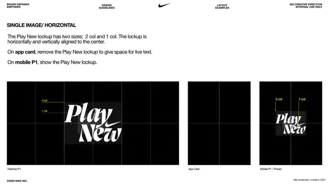 Single image horizontal layout spec
