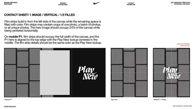 Contact sheet vertical one-half filled layout spec