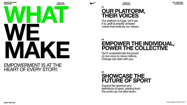 What We Make three-point list