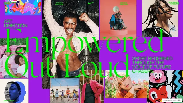 Empowered Out Loud art direction collage