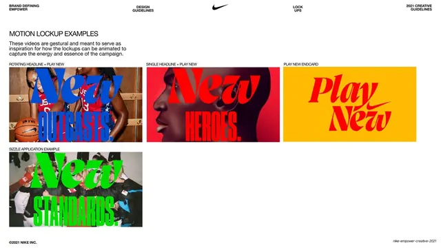 Motion lockup examples grid