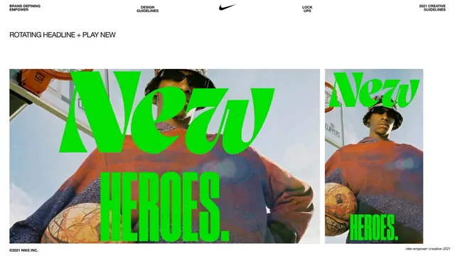 Rotating headline plus Play New motion example
