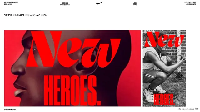 Single headline plus Play New motion example
