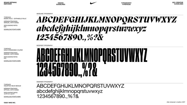 Headline, modifier and signifier typefaces specimen, editorial, swiss, monochrome