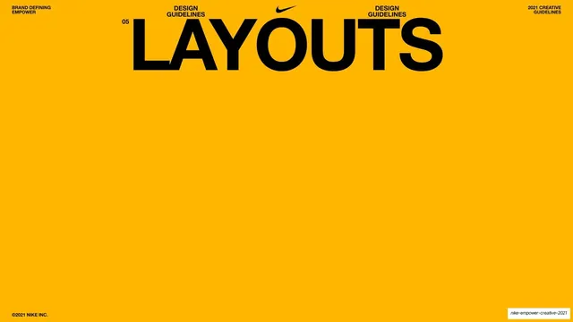 Nike Empower Layouts section divider